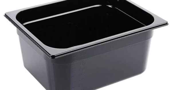Vásárlói kedvenc Fekete polikarbonát GN 1/2-es edény 150 mm mély, 9,2 L