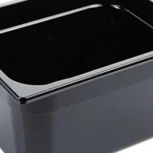 Biztonságos fizetés Fekete polikarbonát GN 1/2-es edény 200 mm mély, 12 L