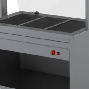 Utolsó esély MELEGENTARTÓ PULT SÍK ÜVEGGEL - 3xGN1/1