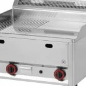 Különleges ajánlat RM GASTRO GÁZÜZEMŰ ASZTALI ROSTLAP/SIMA, BORDÁZOTT, KRÓMOZOTT FE