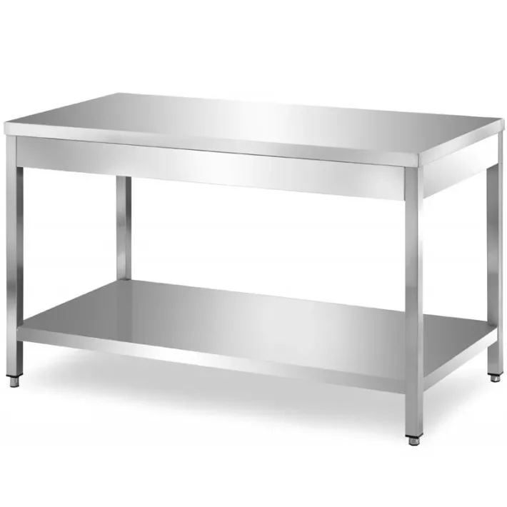 Rozsdamentes asztal alsó polccal, lapraszerelt, 2000x700x850mm – EMPERO EMP.ATT.70200-S Kihagyhatatlan ajánlat