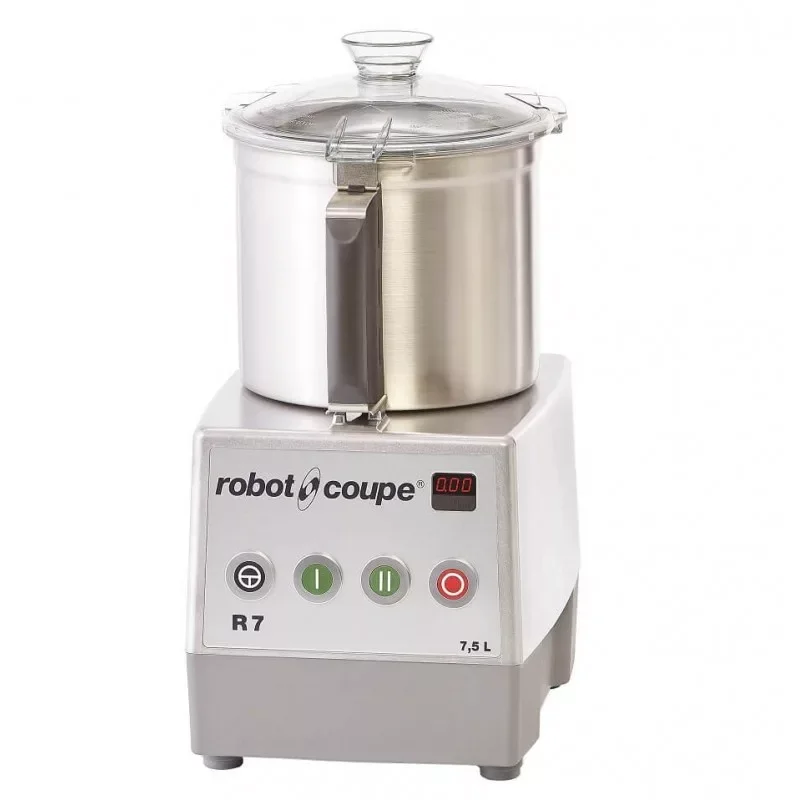 Outlet ROBOT-COUPE R7 Kutter rozsdamentes motorblokkal és 7,5 literes tartállyal, két sebesség