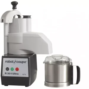 ROBOT-COUPE R301 Ultra Kutter + Zöldségszeletelő 3,7 literes rozsdamentes tartállyal, 650W Szezonális akció