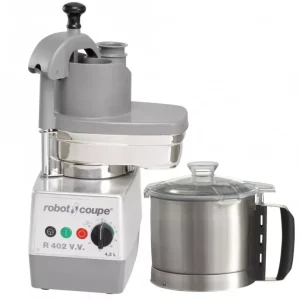 Szuper akció ROBOT-COUPE R402 VV Kutter + Zöldségszeletelő, 4,5 literes tartállyal, állítható sebesség, 1000W