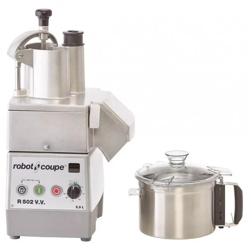 ROBOT-COUPE R502 VV Kutter + Zöldségszeletelő 5,9 literes tartállyal, állítható sebesség, 230V/1300W Nézd meg most