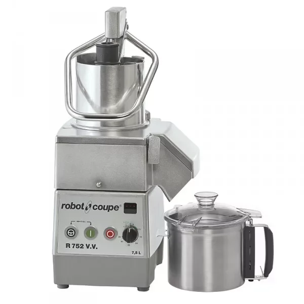 Legnépszerűbb ROBOT-COUPE R752 VV Kutter + Zöldségszeletelő 7,5 literes tartállyal, álítható sebesség, 230V/1500W