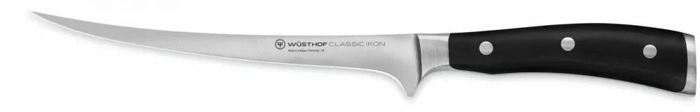Wüsthof Classic Ikon Filézőkés 18 cm-es pengével, fekete markolattal, díszdobozban Árcsökkenés