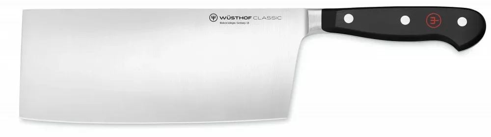 Wüsthof Classic Kínai Séfkés sima élű 18 cm-es pengével, díszdobozos, fekete markolattal, díszdobozban Szezonális akció