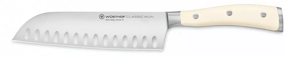 Wüsthof Classic Ikon Creme Santoku japán szakácskés barázdált 17 cm-es pengével és krémszínű markolattal Vedd meg online