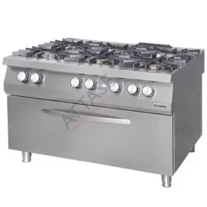 Özti - gáztűzhely 6 égős 1200x900x850 mm 48 kW sütővel - OSOGF 12090 S Gyors kiszállítás
