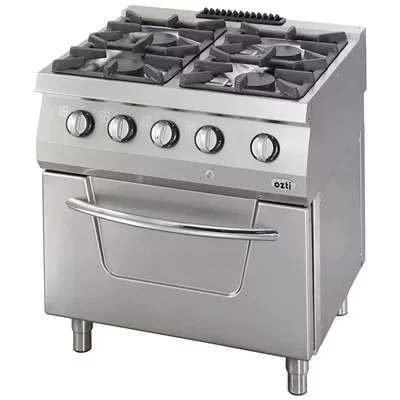 Özti - gáztűzhely 4 égős 800x700x850 mm 20 kW sütővel - OSOGF 8070 Utolsó esély