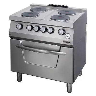 Özti - villanytűzhely 4 főzőlapos 800x700x850 mm 16,4 kW statikus sütővel - OSOEF 8070 Legkelendőbb
