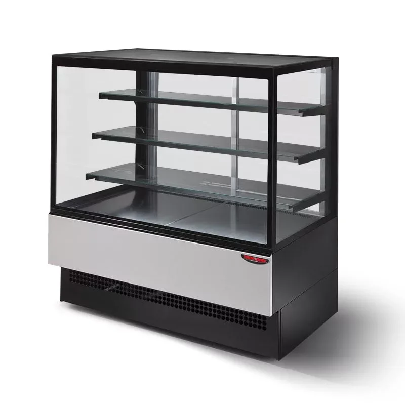 Tecnodom - süteményes hűtő egyenes üveggel 180 cm széles Evok 180 Különleges ajánlat