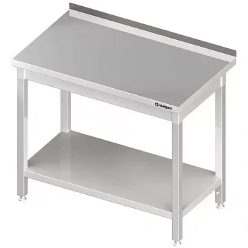 Utolsó esély Stalgast - Rm munkaasztal alsó polccal hátsó felhajtással 1000x700x850 mm összeszerelhető