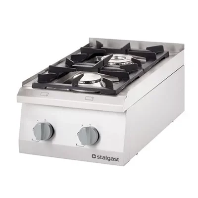 Stalgast - Gáztűzhely 2 égős, asztali, 8,5kW, FÖLDGÁZ - NG, 400x700x250 mm Árengedmény