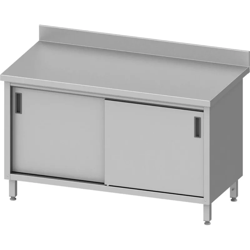 Stalgast - Rm Neutrális pult tolóajtóval, hátsó felhajtással 1000x700x850 mm összeszerelhető Biztonságos vásárlás