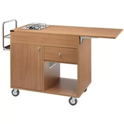Fimar - Flambír kocsi 1070/1450x580x850 mm, 1 gázégő, felhajtható asztallap Szuper ajánlat
