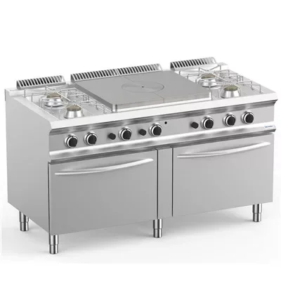 Bestseller Dexion - Francia főzőlap gázos, 4 gázrózsával, gázos sütővel 1500x730x850 mm szabadonálló (LXTPG7152FG4XL)
