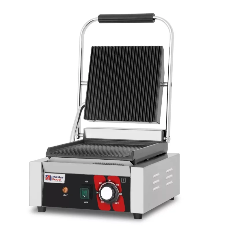 Biztonságos fizetés Masterfood - kontakt grill alul felül bordázott sütőfelület 24x28 cm