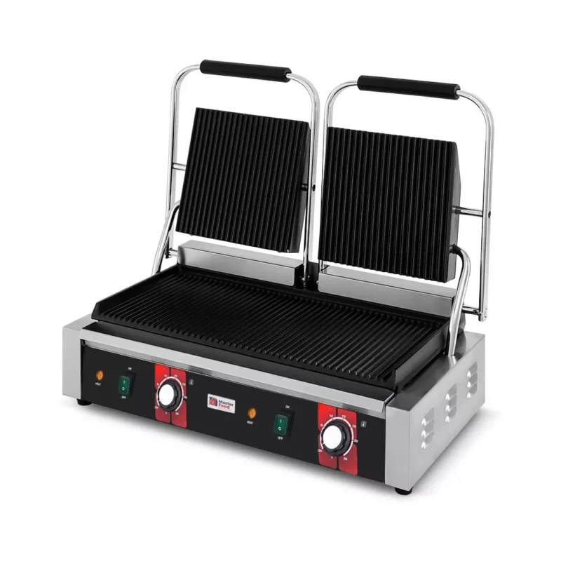 Masterfood - kontakt grill, dupla, alul felül bordázott sütőfelület 50x28 cm Azonnal elérhető