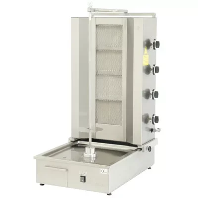 Szuper akció Baysan - Gyros sütő 4 égős alsómotoros gázüzemű max 70 kg húshoz FÖLDGÁZ (NG)