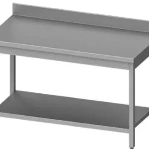 Gyors kiszállítás MSS - Rm munkaasztal alsó polccal hátsó felhajtással1500x700x850 mm összeszerelhető VT157SLB