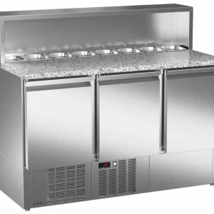 Asber - Pizzapult 3 ajtós beépített feltéthűtővel alsó aggregáttal (ETSA-140) Legjobb ár