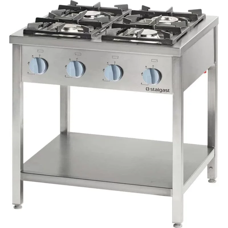 Stalgast - Gáztűzhely 4 égős, 36 kW, PB GÁZ, 900x900x850 mm - 999553 Árengedmény