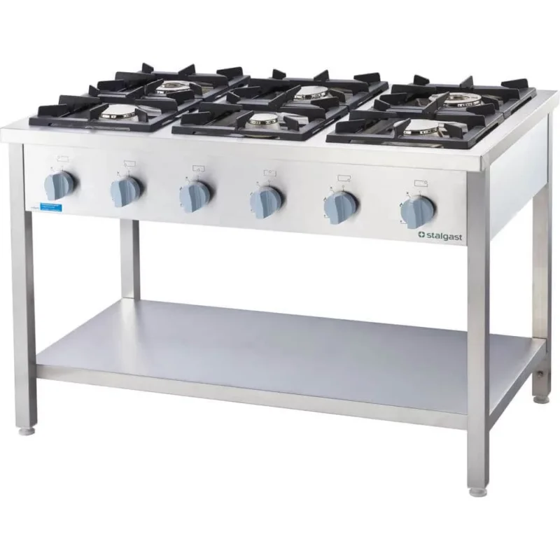 Legkelendőbb Stalgast - Gáztűzhely 6 égős 1200x700x850 mm 32,5 kW - 979613 PB