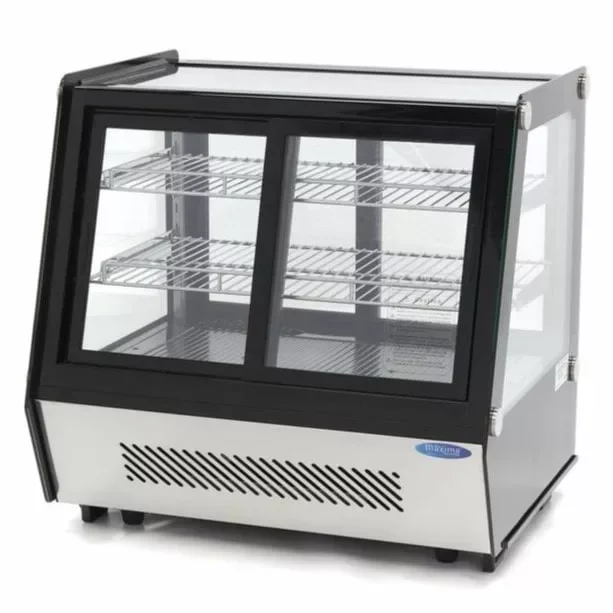 Maxima - Bemutató hűtővitrin, asztali, elhúzható előlappal, 125 literes Kedvezmény