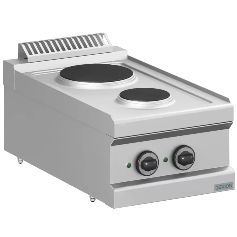 Dexion - Villanytűzhely 2 kerek főzőlapos 400V 400x714x250 mm asztali (DXMPR74T) Legnépszerűbb
