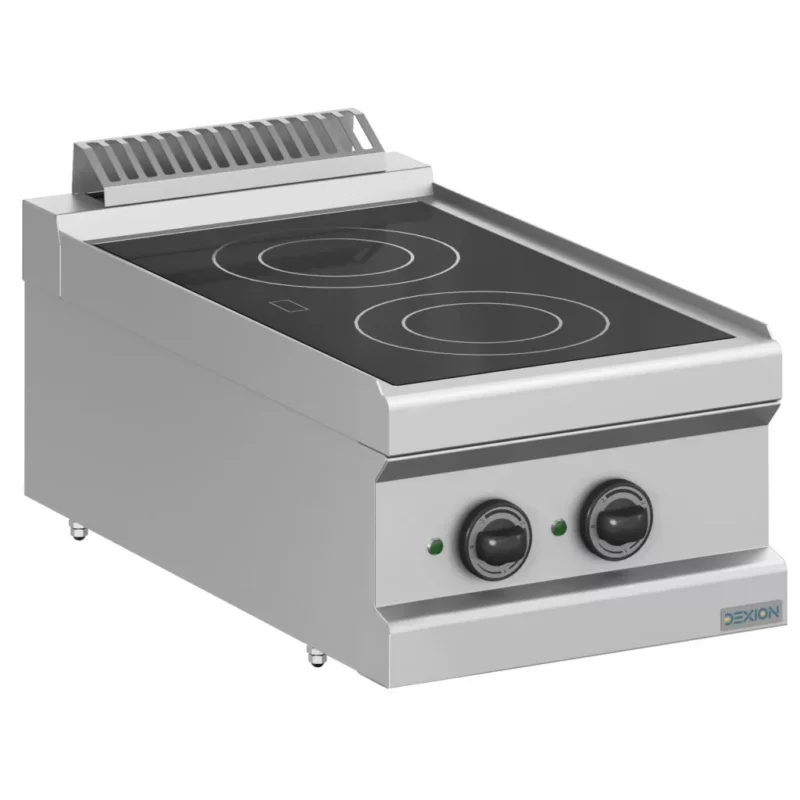 Azonnali szállítás Dexion - Kerámia főzőlap 2 főzőzónával 400V 400x714x250 mm asztali (DXMVC74T)