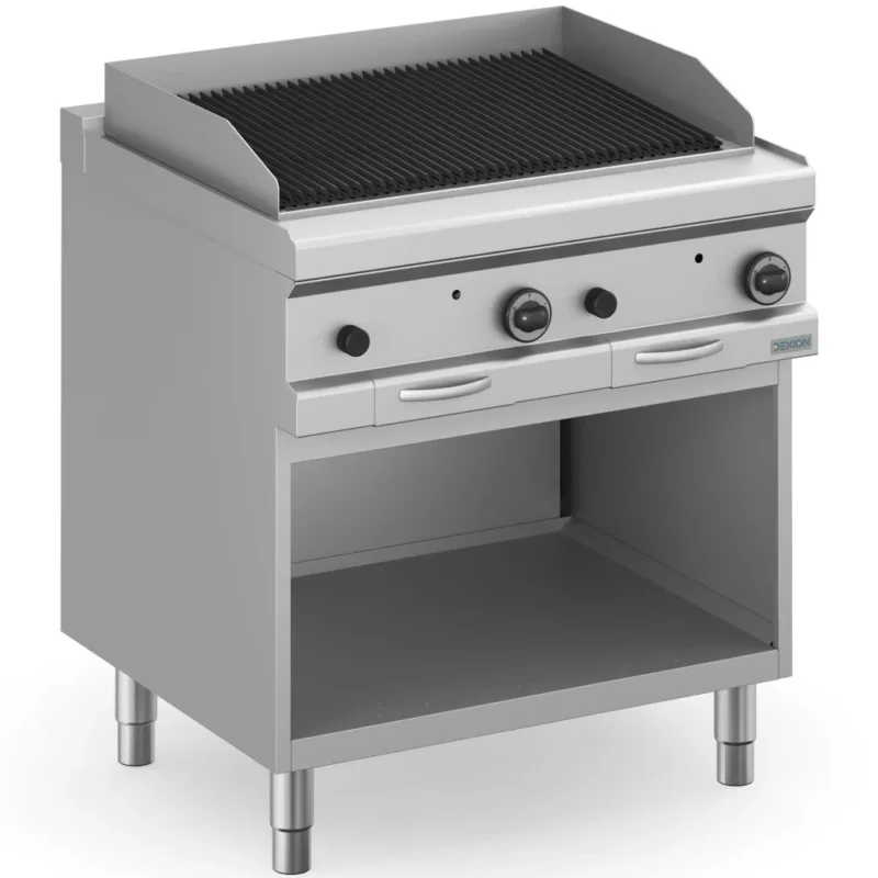 Csak ma Dexion - Lávaköves grill 800x714x850 mm szabadonálló (DXMPLG78A)
