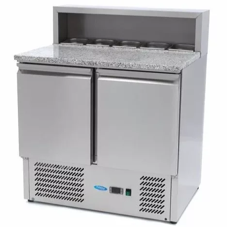 Exkluzív ajánlat Maxima - Pizzapult 2 ajtós beépített feltéthűtővel alsó aggregáttal (PS900)