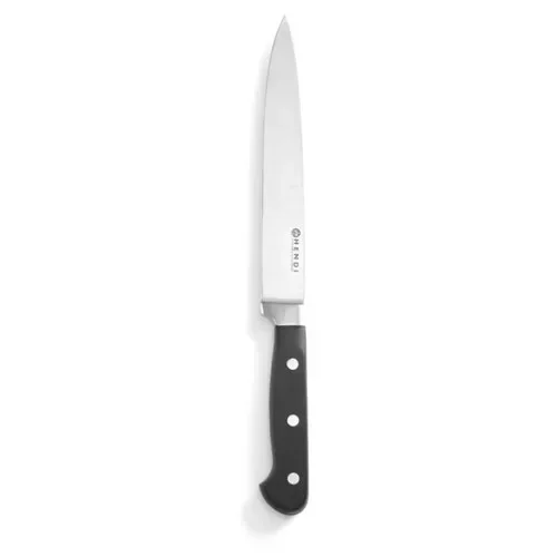 Újdonság Hendi - Szeletelő kés, kovácsolt penge, Kitchen Line, Fekete, Pengehossz 200mm