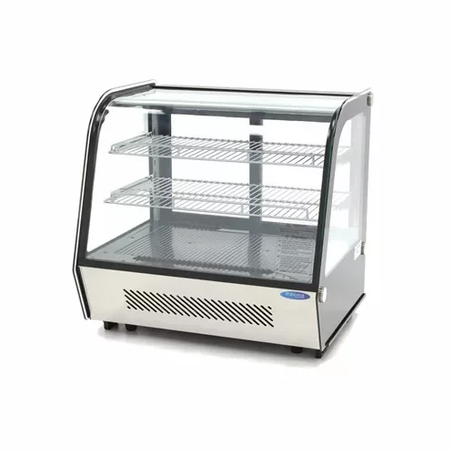 Maxima - Bemutató hűtővitrin hajlított üvegű, 120 liter Gyors szállítás