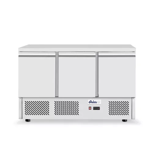 Végkiárusítás Hendi - Hűtött munkaasztal 3 ajtós alsó aggregáttal, 380L, Arktic, 230V/220W, 1375x700x(H)890mm