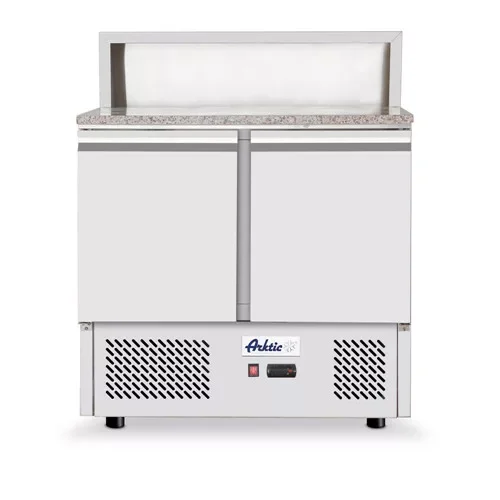Hendi - Pizzapult 2 ajtós beépített feltéthűtővel alsó aggregáttal, 300L, Arktic, 230V/310W, 900x700x(H)1110mm Outlet