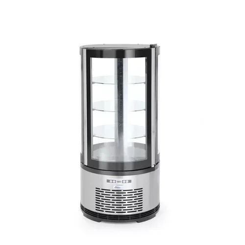 Hendi - Hűtött bemutatóvitrin kerek, forgó polccal, asztali 100 literes , Arktic, 230V/210W, Ø480x(H)1065mm Szuper ajánlat