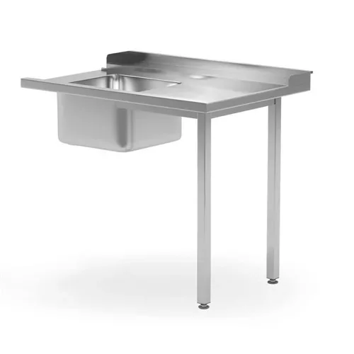 Bestseller Hendi - Kifutó/befutó asztal mosogatógéphez, medencével, összeszerelhető (bal oldal)