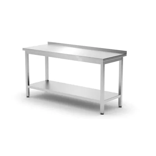 Szuper akció Hendi - Rm munkaasztal alsó polccal, hátsó felhajtással 1600x600x850mm