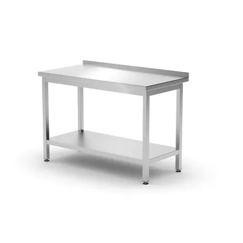 Különleges ajánlat Hendi - Rm munkaasztal alsó polccal, hátsó felhajtással 1200x600x850mm