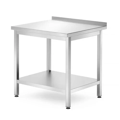 Hendi - Rm munkaasztal alsó polccal, hátsó felhajtással 800x700x850mm Expressz kézbesítés