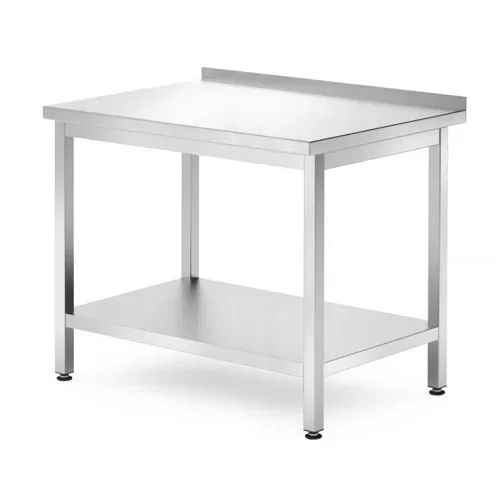 Hendi - Rm munkaasztal alsó polccal, hátsó felhajtással 1000x700x850mm Kedvezményes ár
