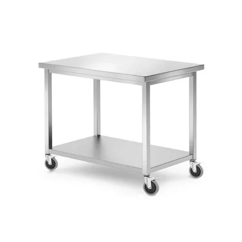 Biztonságos fizetés Hendi - Rm munkaasztal alsó polccal, kerekekkel 1000x700x850mm