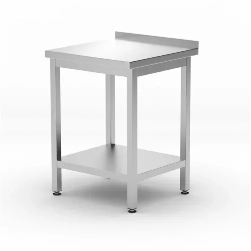 Hendi - Rm munkaasztal alsó polccal, hátsó felhajtással 600x600x850mm Ajánlat