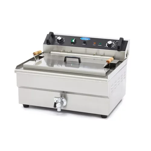 Maxima - Elektromos olajsütő, fritőz 30 liter, leeresztő csappal Kiárusítás