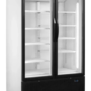 Újdonság Tefcold - Üvegajtós hűtő 2 ajtós, 936 literes, FEHÉR, FEKETE ajtókerettel, FS1202H