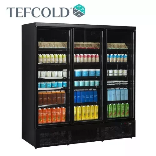 Tefcold - Üvegajtós hűtő 3 ajtós, 1264 literes, FEKETE, Atom Maxi C3DBB Olcsó