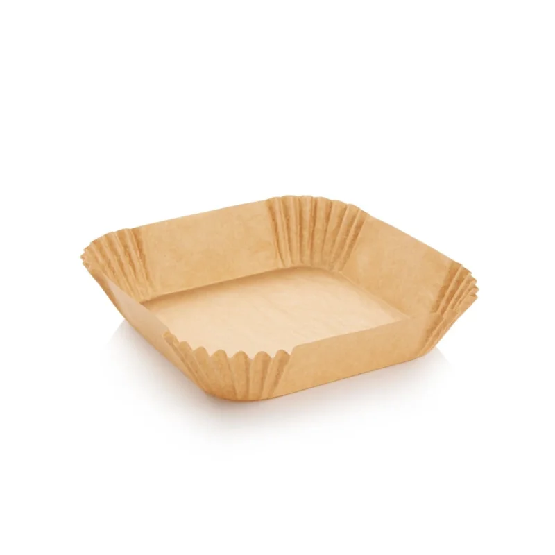 Szezonális akció DELÍCIA négyszögletes papírtányér forrólevegős sütőhöz 16 x 16 cm, 50 db